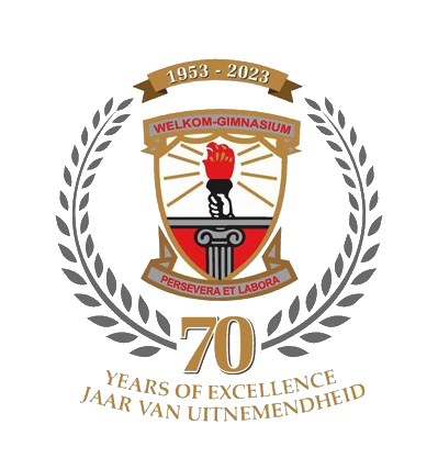 Welkom-Gimnasium 70 Years Logo
